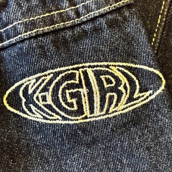 X-Girl dark wash elastic waist wide leg relaxed baggy jeans NWT - Picture 8 of 12